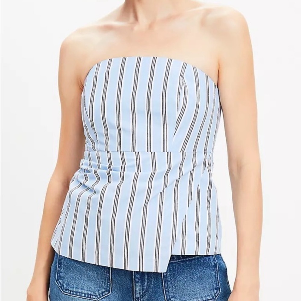 🥳Loft Strapless Poplin Top NWT